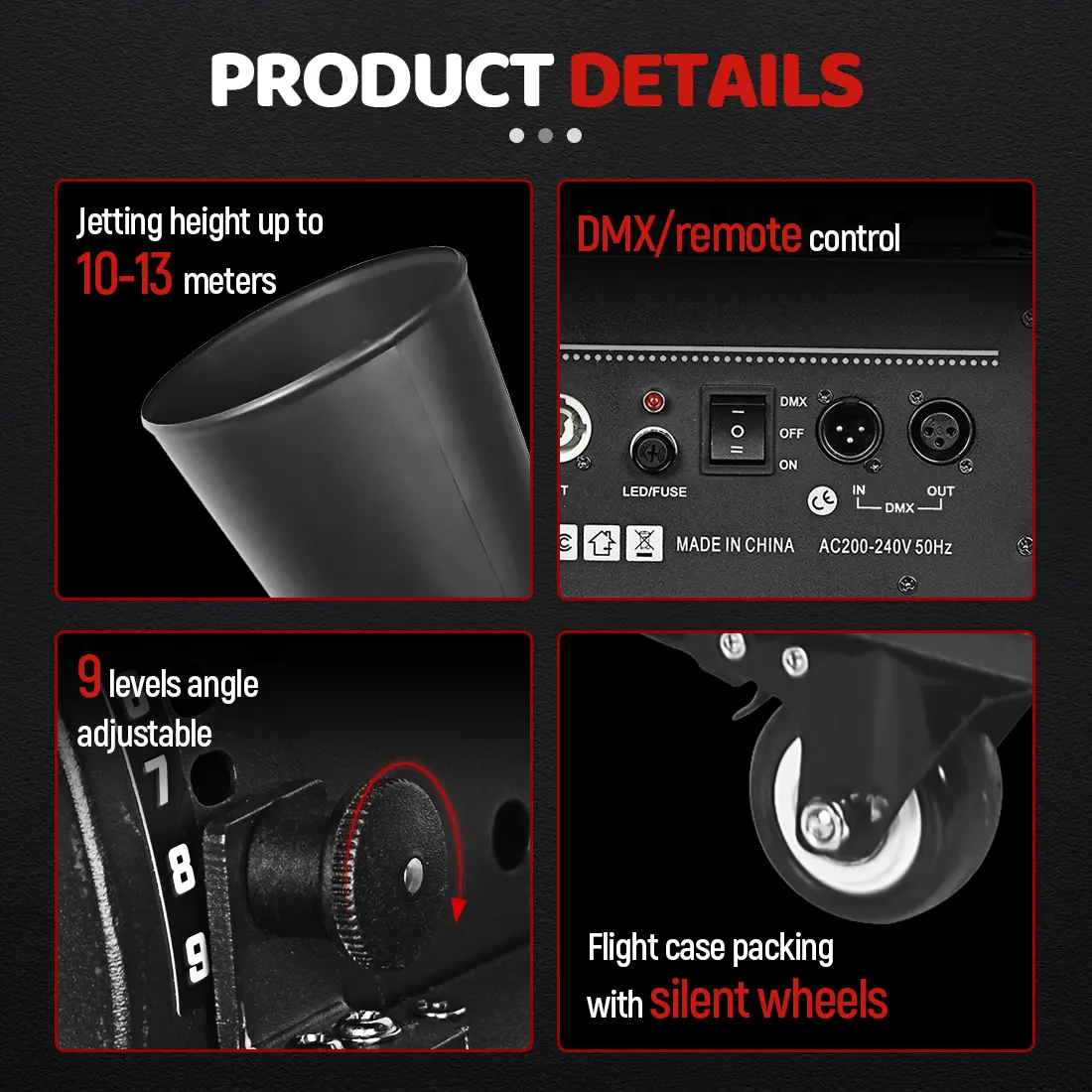 MOKA SFX MK-CN16 DMX mini CO2 Confetti Cannon Machine - Image 4