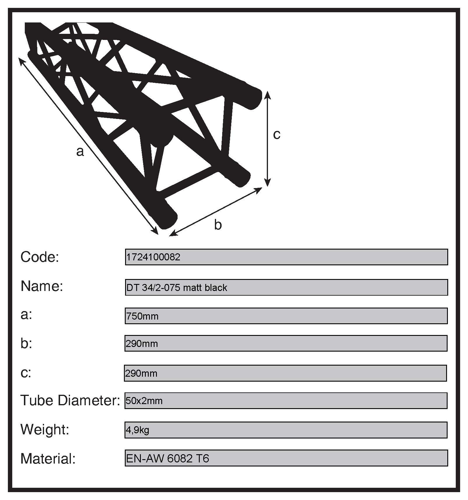 DT 34/2-075 Black - Image 2