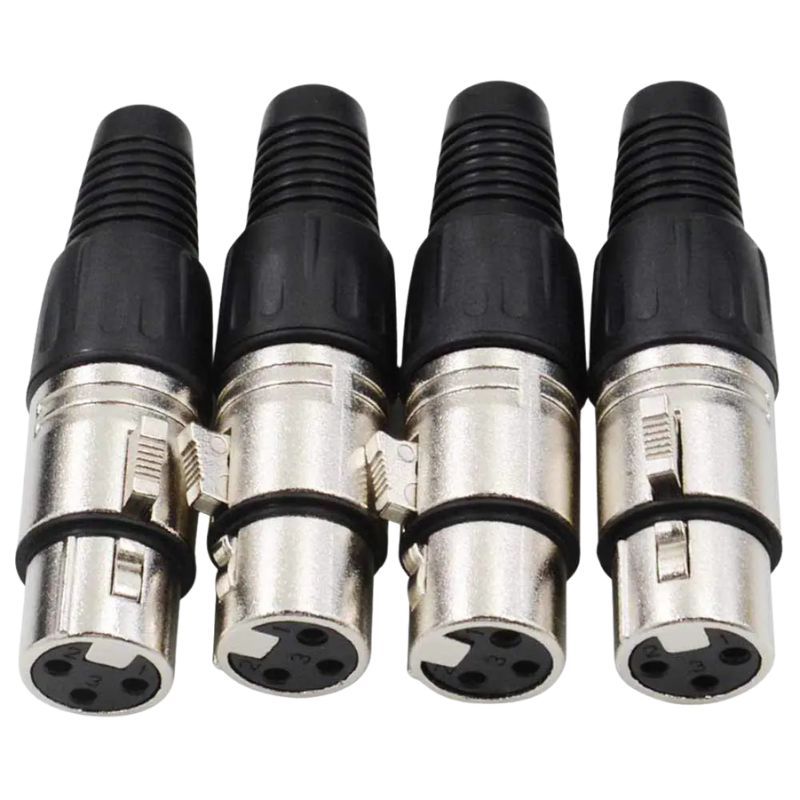 Accu Cable, XLR dugó 3 pin, Female, 4 db