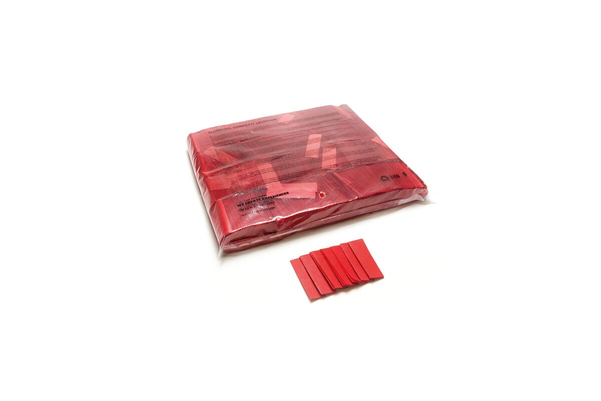 TCM FX - Lassú esésű Konfetti Téglalapok 55x17mm - Piros - 1 kg