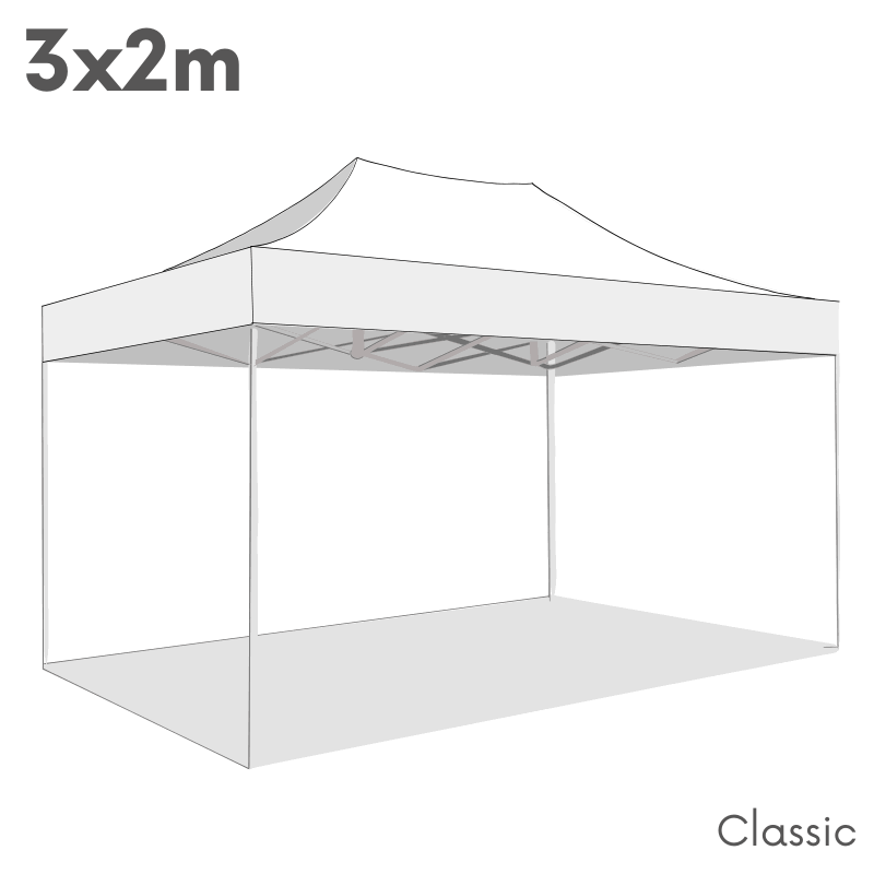 3x2 m Classic sátor 45mm hexa