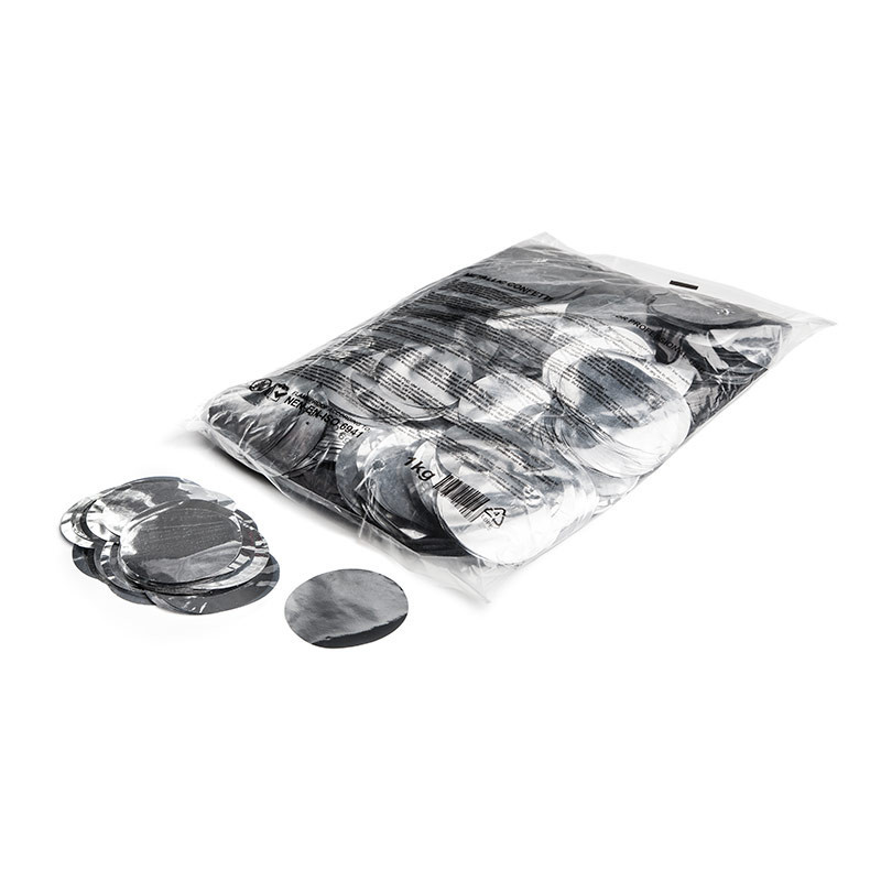 TCM FX - Metallic Konfetti Kör Ø 55mm - Ezüst - 1 kg